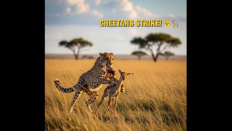 Two Cheetahs Hunt Impala Cub on the African Savannah | 8K Wildlife Documentary ---