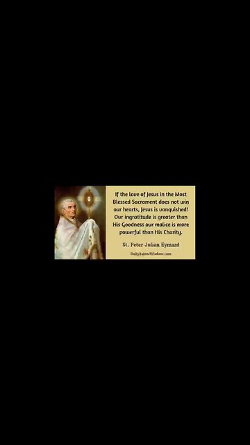 O SACRAMENT MOST DEVINE SAINT PETER JULIAN EYMARD PRAY FOR US AMĔN 🙏 🙏 🙏 💖 💖 💖