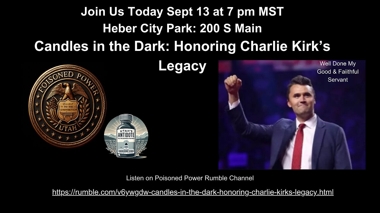 Candles in the Dark ~ Honoring Charlie Kirk's Legacy