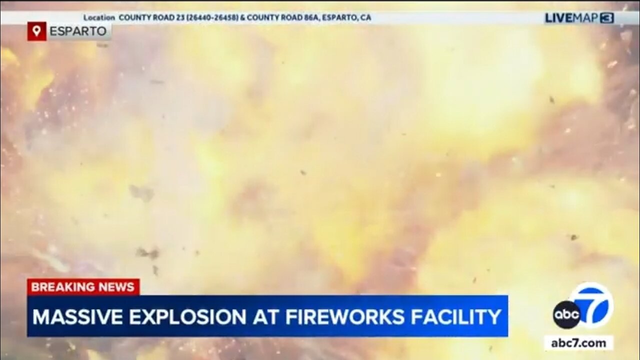 Huge Explosion At A Fireworks Facility In California