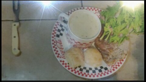 Stone Soup 🍲 Hold The Stone! Pork Chops & Cream Of Celery Scraps Soup