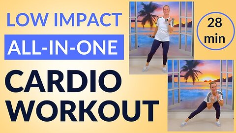 28 minute Full Body Low Impact CARDIO + STRENGTH Walk at Home Workout