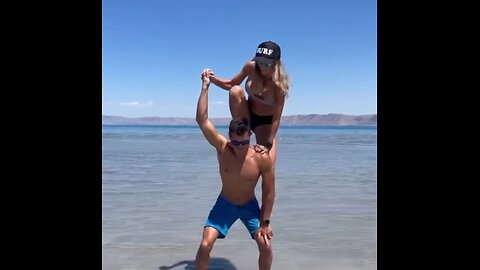 The trick failed, funny video ;)