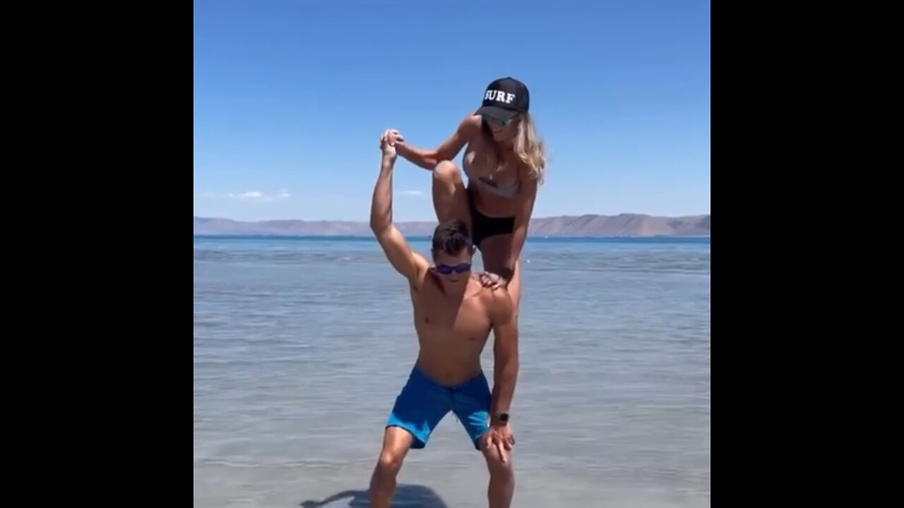 The trick failed, funny video ;)