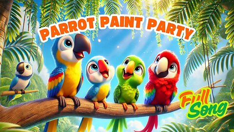 Parrot Paint Party – Learn Colors with Jungle Fun