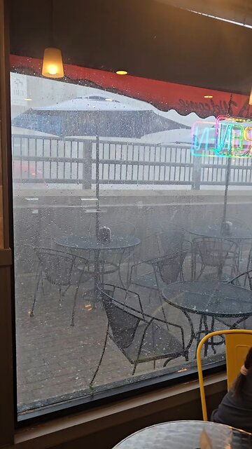 Hailstorm in Batavia