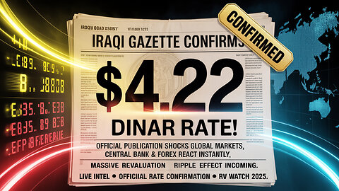 💥 Iraqi Gazette CONFIRMS $4.22 Dinar Rate – Global Shockwave 2025 🌍 Today's Iraqi Dinar News!