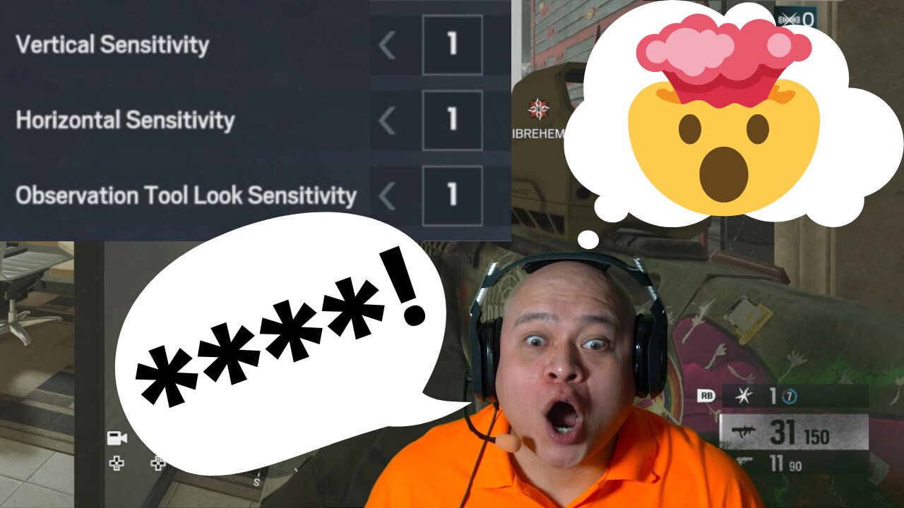 SLOWEST SENSITIVITY CHALLENGE!🤯*CRAZY *RAINBOW 6 SIEGE!*