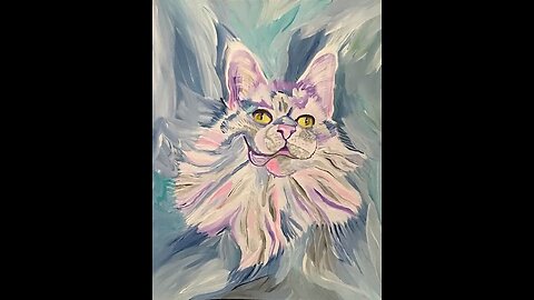 Impressionistic Maine Coon Cat