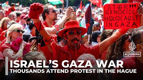 Thousands attend _red line_ protest in The Hague against Israel_s Gaza war
