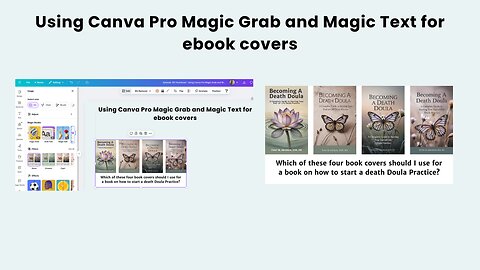 Using Canva Pro, Magic Grab, and Magic Text for book covers for self-publishing books on Amazon KDP