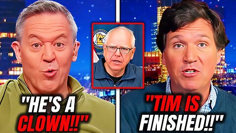 Greg Gutfeld & Tucker Carlson DESTROY Tim Walz On LIVE TV
