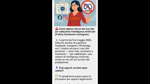 INTELLIGENZA ARTIFICIALE: come non consentire di far utilizzare i tuoi dati