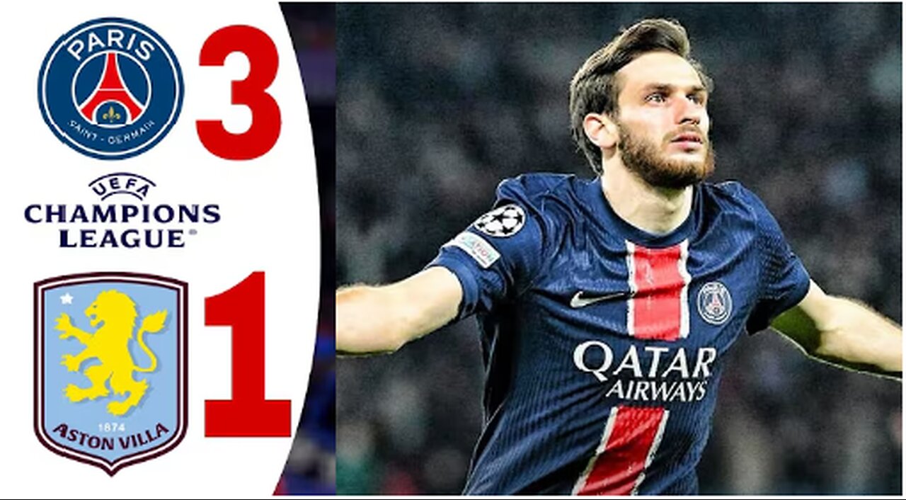 PSG vs Aston Villa 3-1 Highlights & All Goals 2025
