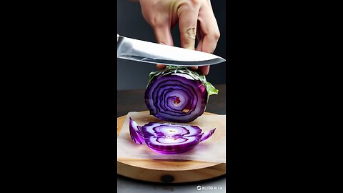 cutting glass fruit 🧅 ASMR video