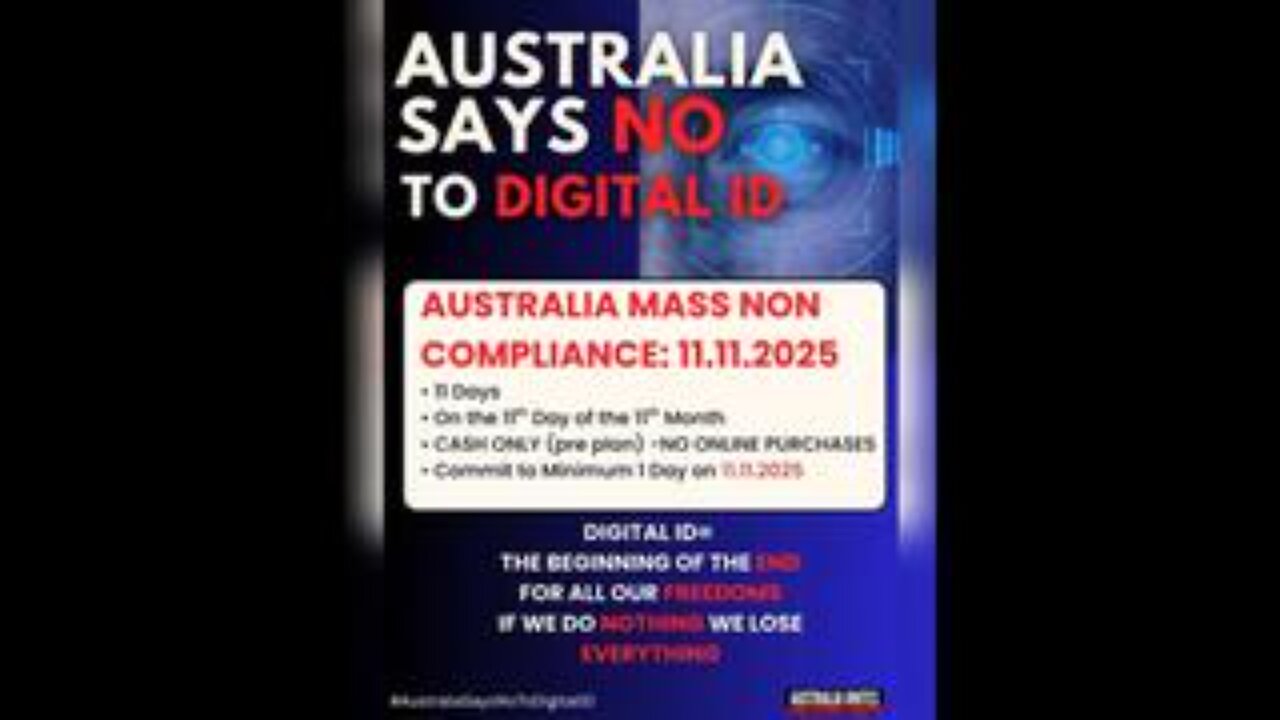 🇦🇺 AUSTRALIA! On the 11th of the 11th! MASS ACTION AGAINST DIGITAL ID!