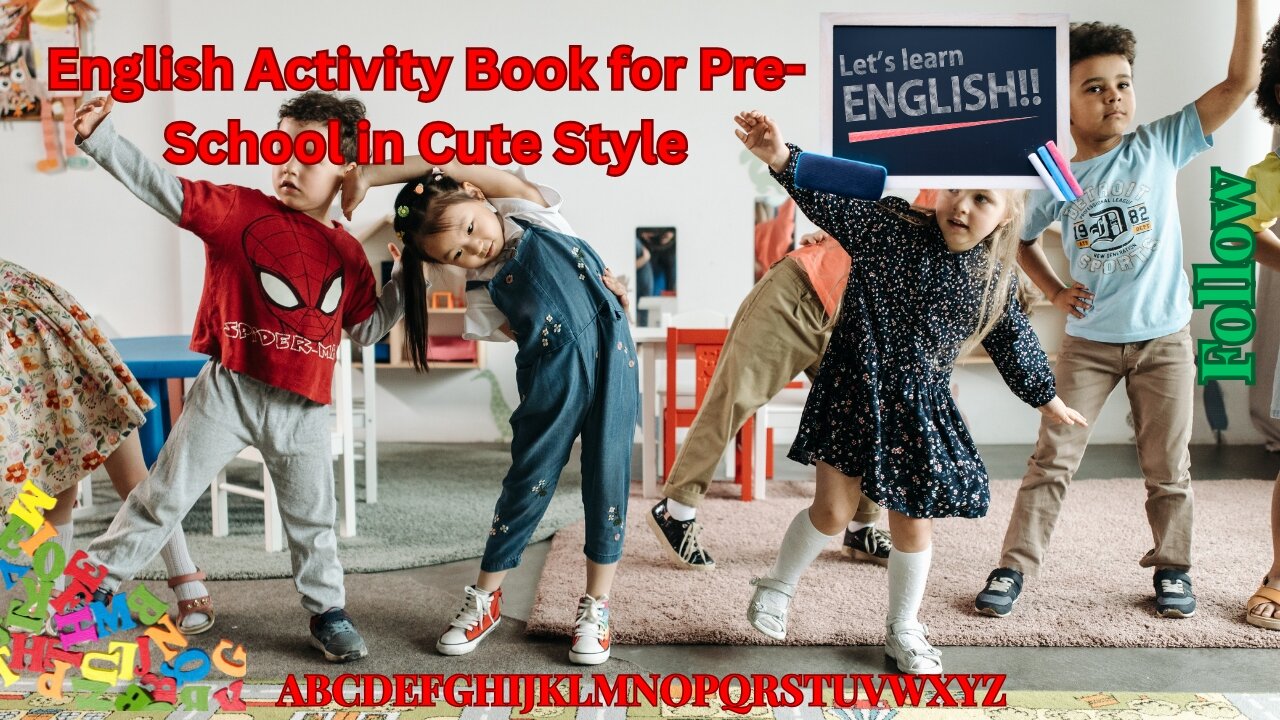 English Activity Book for Pre-School in Cute Style