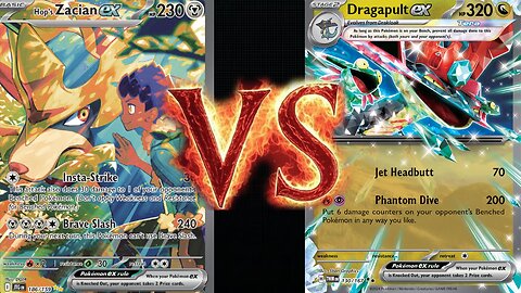 【ホップのザシアンex】hop's zacian ex vs 【ドラパルトex】dragapult ex【ポケカ対戦】【Pokemon cards battle】