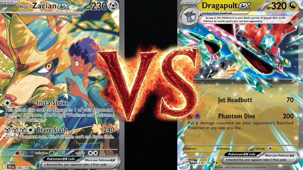 【ホップのザシアンex】hop's zacian ex vs 【ドラパルトex】dragapult ex【ポケカ対戦】【Pokemon cards battle】