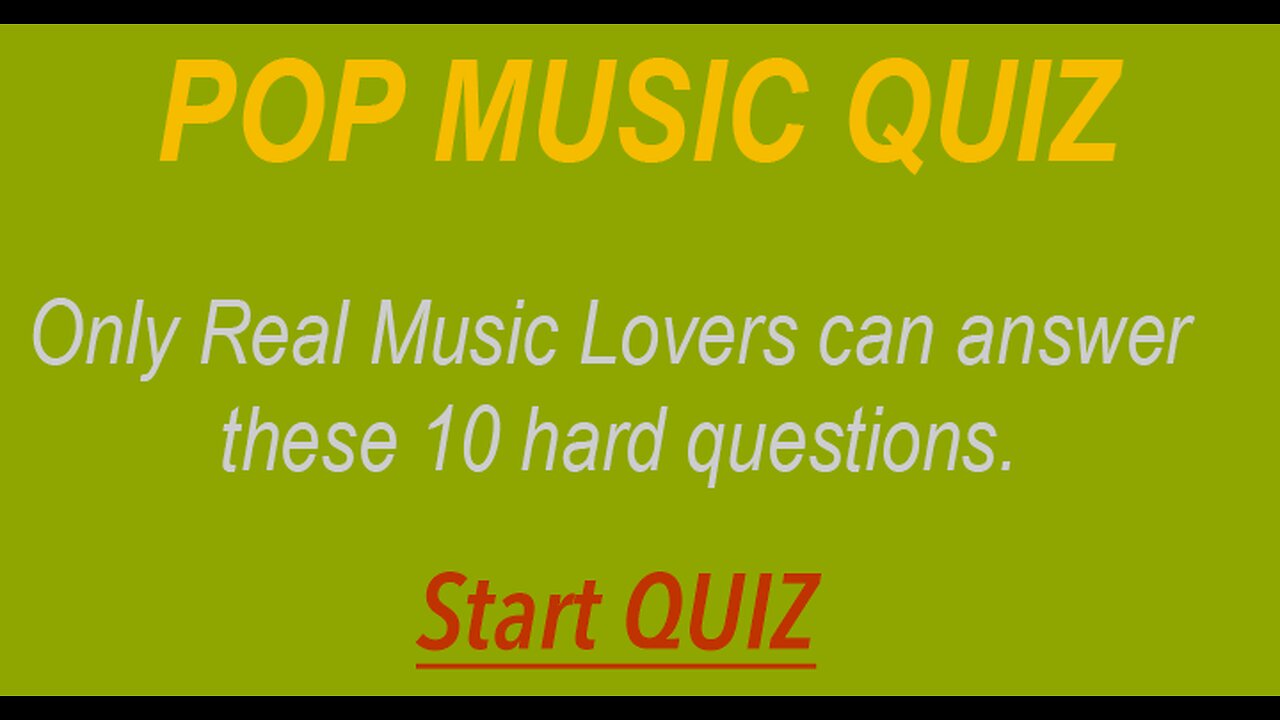 Only Real Music Lovers can answer these questions.