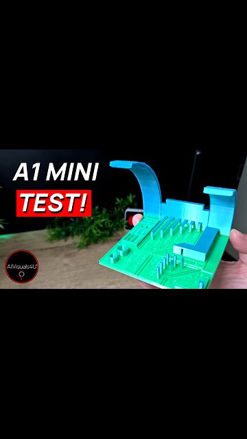 🧪 Bambulab A1 Mini 3D Printer Test - 0.4 Nozzle - Horizontal Overhangs Bambu A1 Mini | #Shorts