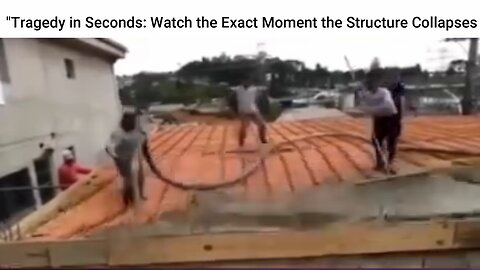 "Tragedy in Seconds: Watch the Exact Moment the Structure Collapses with Two Workers on Top."