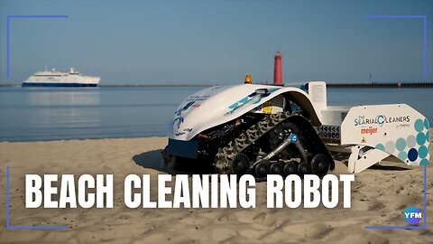 Beach cleaning robot