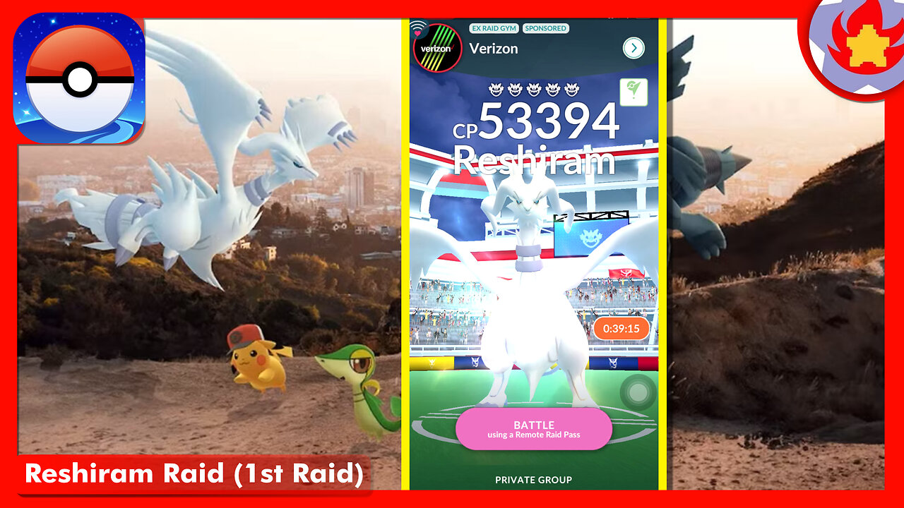 Reshiram Raid (1st Raid) | Pokemon GO