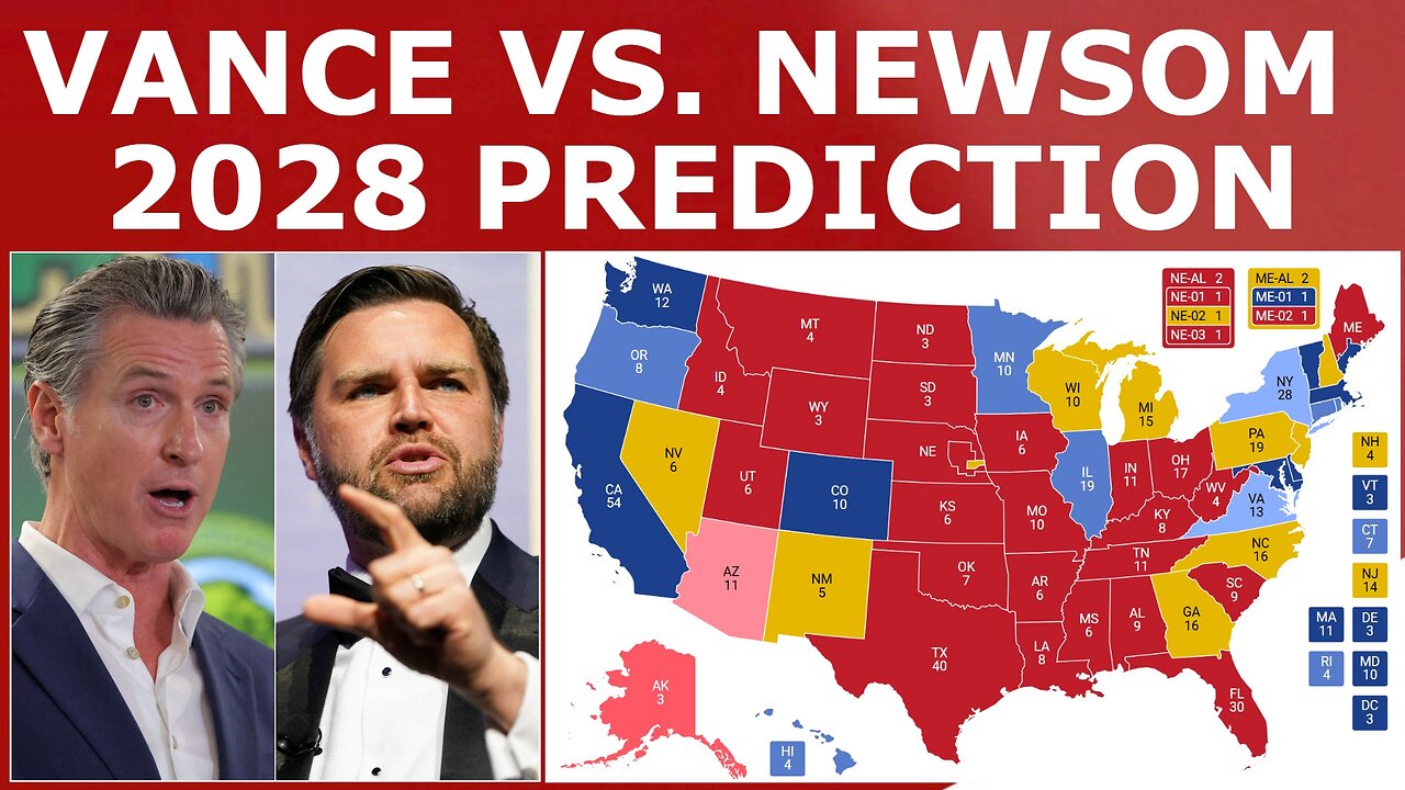 VANCE vs. NEWSOM! - 2028 Presidential Election Prediction (June 2025)
