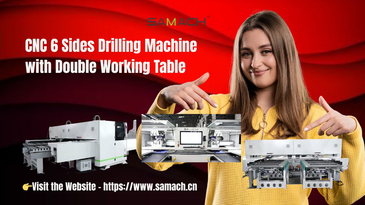 💥CNC 6 Sides Drilling Machine with Double Working Table