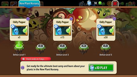 Plants vs Zombies 2 - Plant Nursery - Chili Pepper - May 2025