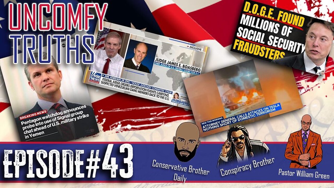 Episode No. 43 - Anti Trump Activist Judges, Trump Tariffs China Trade War, Female Fencer Trans Opponent Refusal, Elon Musk DOGE Social Security Fraud Exposed & Hands off Anti Trump Anti Elon protests
