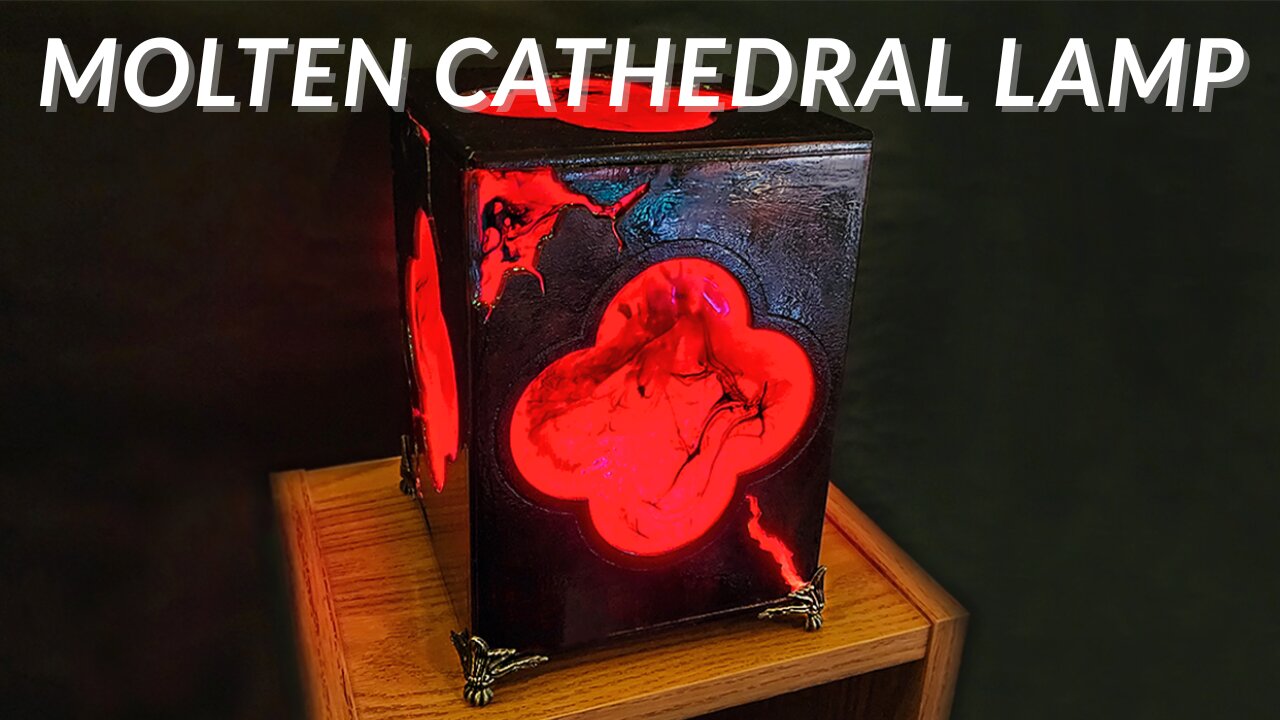 I Forged a Molten Gothic Lamp from the Depths of Hell | Resin & LED Build