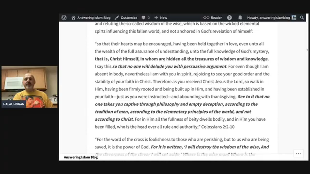 SAINT PAUL'S WARNING: BEWARE OF PHILOSOPHIES OF MEN Like Sijuadi, Daltrucki, WilliamCraig & OTH