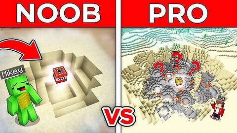 JJ And Mikey NOOB vs PRO CRAZIEST TNT BUNKER BUILD Battle in Minecraft
