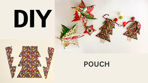 Christmas Tree Pouch🎄💰 | DIY | Quick Easy Sewing