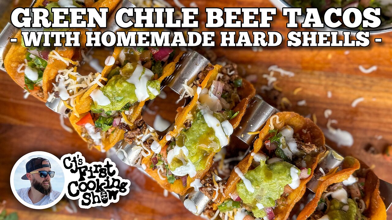 Green Chile Beef Tacos on the Blackstone Griddle