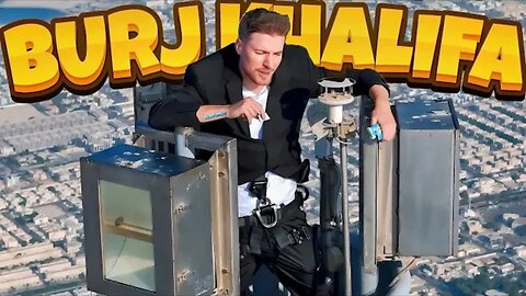 Mr beast on the top of BURJ KHALIFA 😱 | 2700 feet 160 floors |@mrbeast