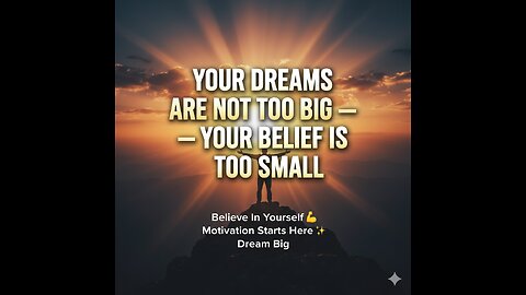 Tumhare Khawab Bare Nahi — Tumhara Yaqeen Chhota Hai 💪✨ | Motivational Video 2025