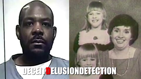 A black serial killer murdered a white woman and her two daughters by stabbing them to death inside their home