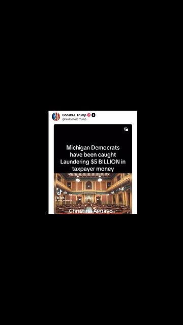 🚨 WOW! President Trump just posted - MI Dem Caught red-handed laundering $5B