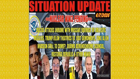 SITUATION UPDATE 6/7/25 - Trump/Elon Theatrics To Bait Demonrats, Obama Adrenochrome Scandal