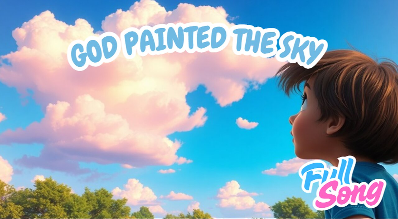 God Painted the Sky 🌅 | Gentle Gospel Song About God's Beautiful Creation | Hallelujah Kids