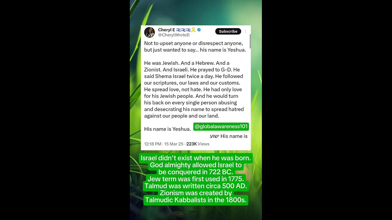 Israeli Jew lies that Jesus was Jewish, Zionist, Israeli and my response.