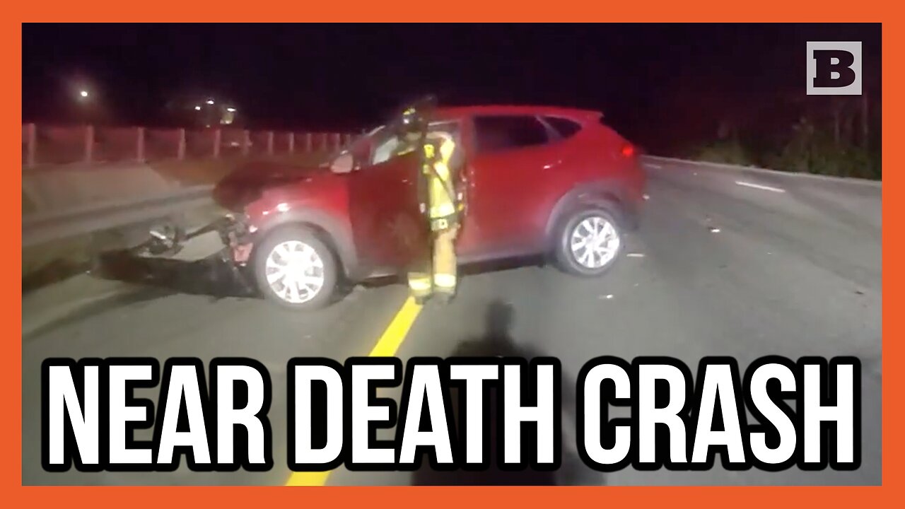 "Holy F*ck!" Driver Nearly Runs Over Officers, Plows into Vehicles on Side of the Road at Full Speed