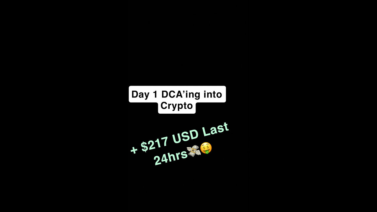 DCA’ing into Crypto Day 1🚀+217 USD Profit last 24hrs🤑💸