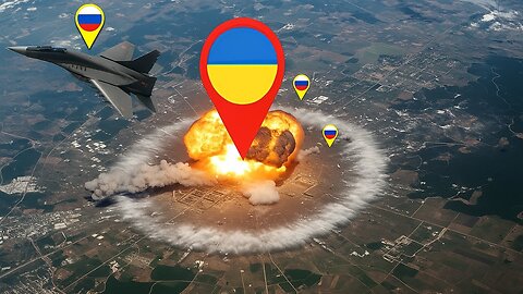 Russian Su-34 Destroys Massive Ukrainian Armored Convoy with FAB-3000 Bomb!