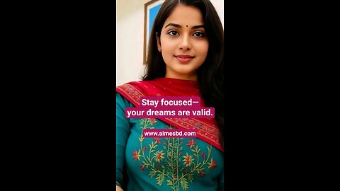 Stay focused—your dreams are valid.
