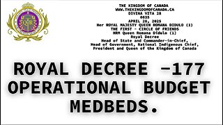 ROYAL DECREE -177 OPERATIONAL BUDGET MED BEDS.