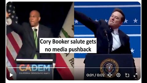 Cory Booker gives salute like Elon but no backlash from the left